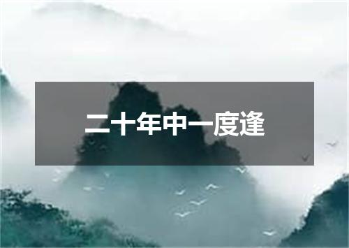 二十年中一度逢
