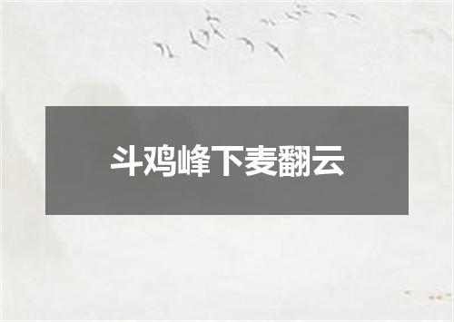 斗鸡峰下麦翻云