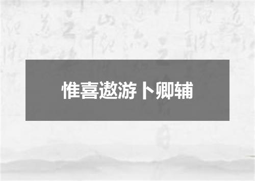 惟喜遨游卜卿辅