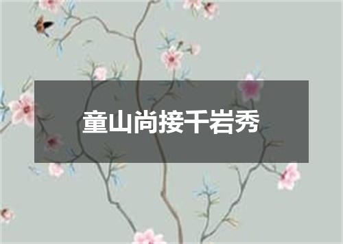 童山尚接千岩秀