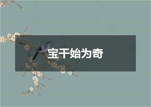 宝干始为奇