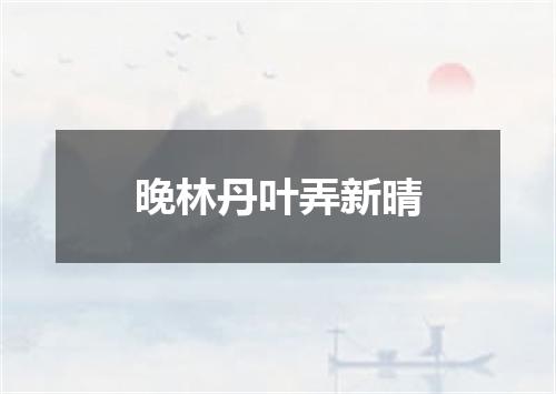 晚林丹叶弄新晴