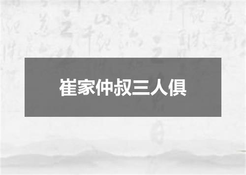 崔家仲叔三人俱