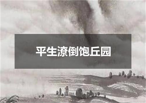 平生潦倒饱丘园