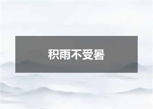 积雨不受暑