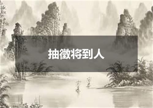 抽徵将到人