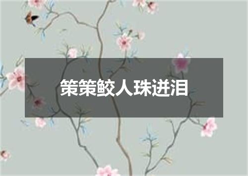 策策鲛人珠迸泪