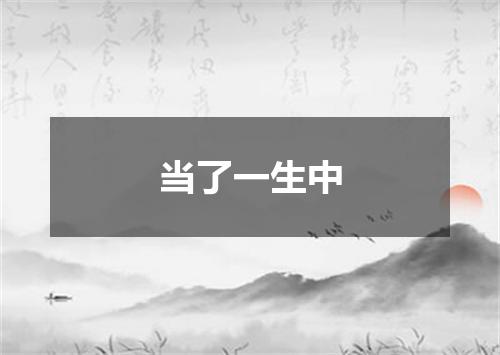 当了一生中