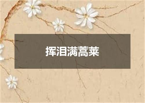 挥泪满蒿莱