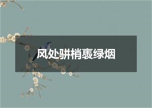 风处骈梢褭绿烟