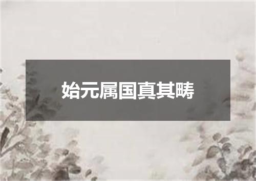 始元属国真其畴