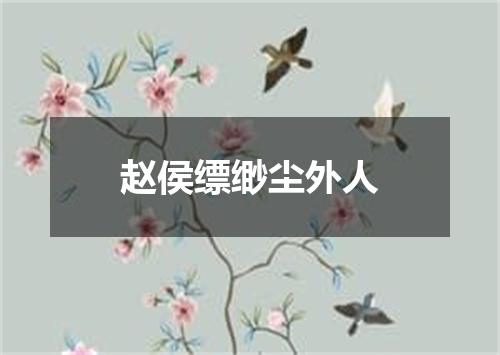 赵侯缥缈尘外人