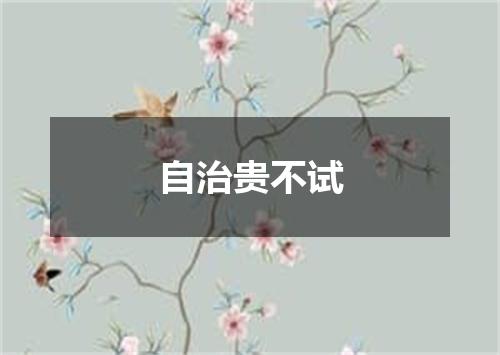 自治贵不试