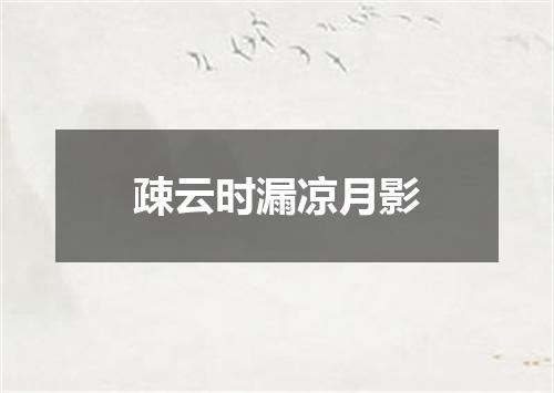 疎云时漏凉月影