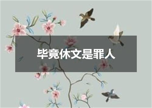 毕竟休文是罪人