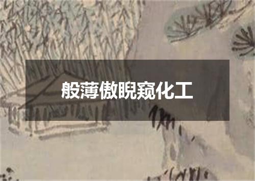 般薄傲睨窥化工