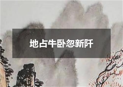 地占牛卧忽新阡