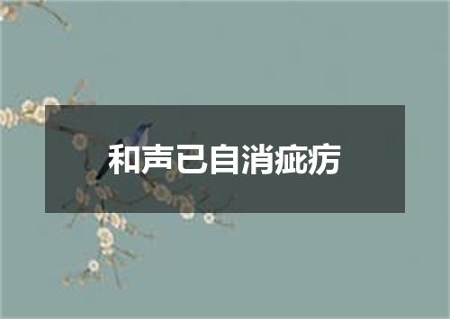 和声已自消疵疠
