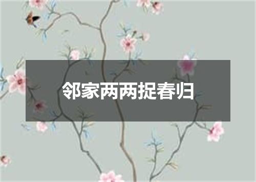 邻家两两捉春归