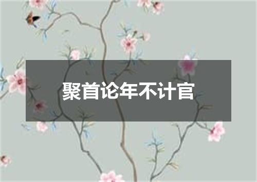 聚首论年不计官