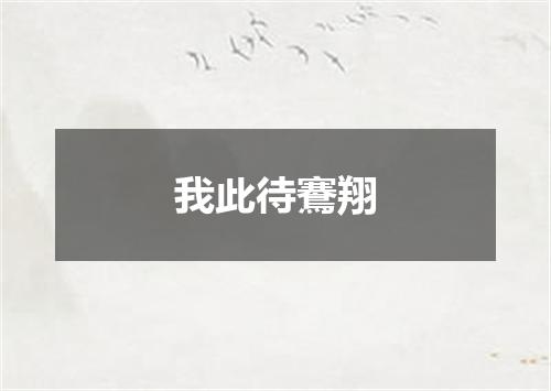 我此待鶱翔
