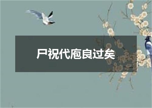 尸祝代庖良过矣