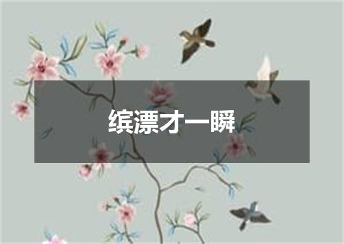 缤漂才一瞬