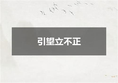 引望立不正