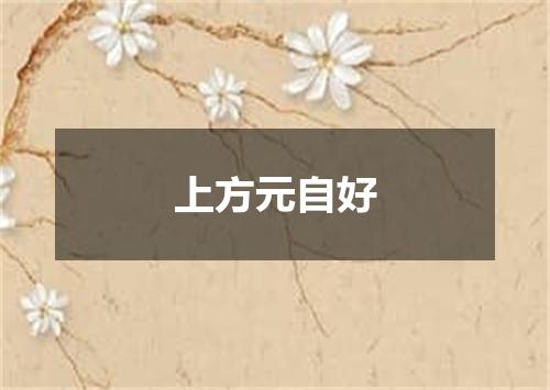 上方元自好