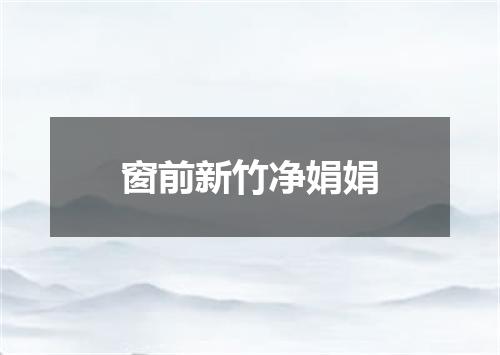 窗前新竹净娟娟