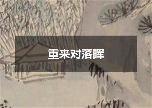 重来对落晖