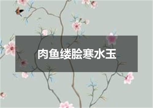 肉鱼缕脍寒水玉