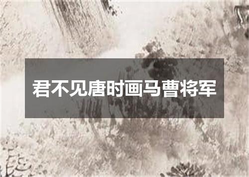 君不见唐时画马曹将军