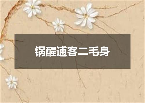 锅醒逋客二毛身