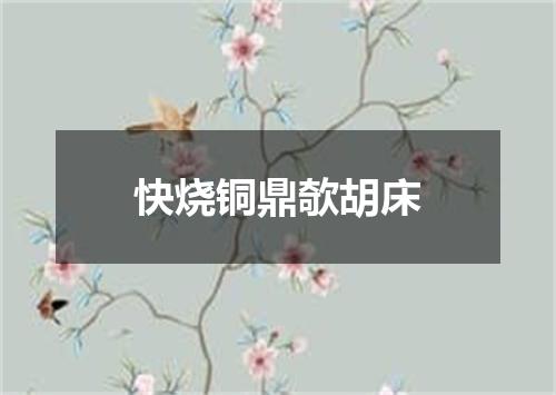 快烧铜鼎欹胡床