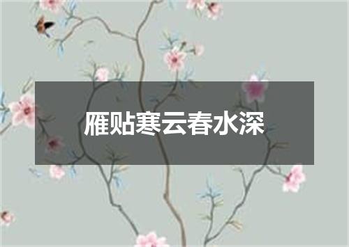 雁贴寒云春水深