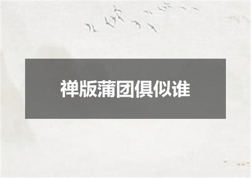 禅版蒲团俱似谁