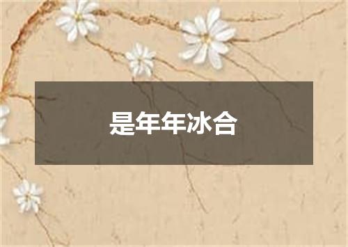 是年年冰合