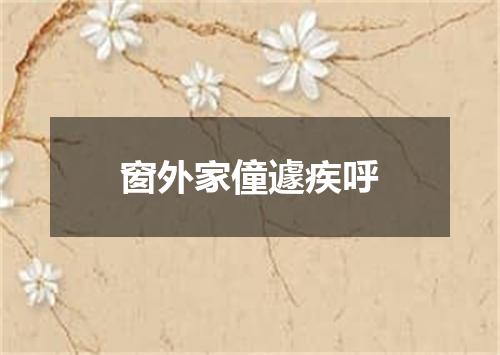 窗外家僮遽疾呼