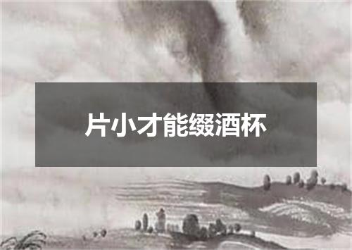 片小才能缀酒杯