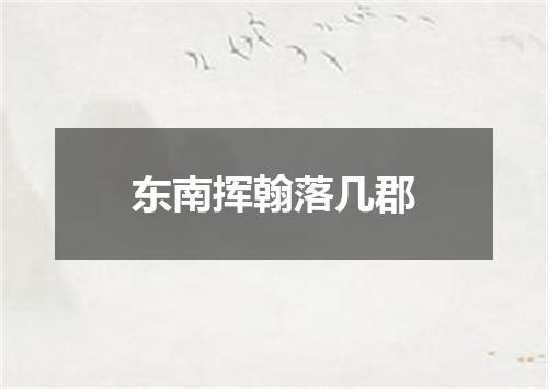 东南挥翰落几郡