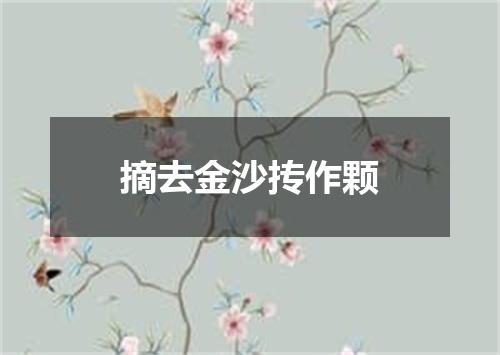 摘去金沙抟作颗