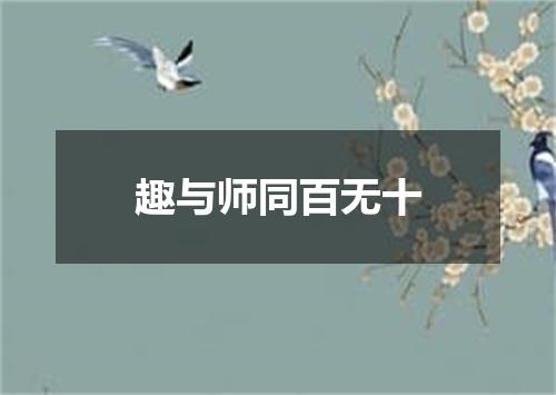趣与师同百无十