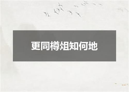更同樽俎知何地