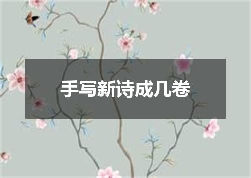 手写新诗成几卷