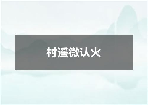 村遥微认火