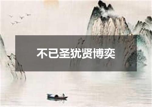 不已圣犹贤博奕