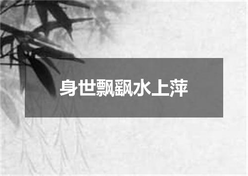 身世飘飖水上萍