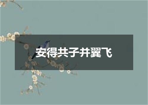 安得共子并翼飞