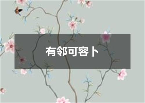 有邻可容卜